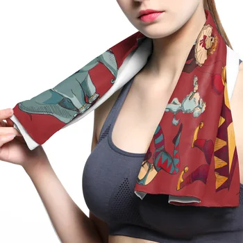 

Circus Acrobat Elephant Tiger Face Towel Cooling ice Utility Enduring Instant Cozy Ice Cold for Enduring Running