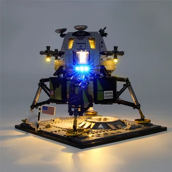 

(Only light) LED Compatible 10266 Ideas series Apollo 11 Lunar Lander Building Blocks Kit Bricks Classic Model Toys