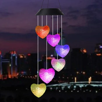

Summer Romantic Solar Powered LED Wind Chime Portable Color Changing Outdoor Decorative Windbell Light Home Garden Decoration