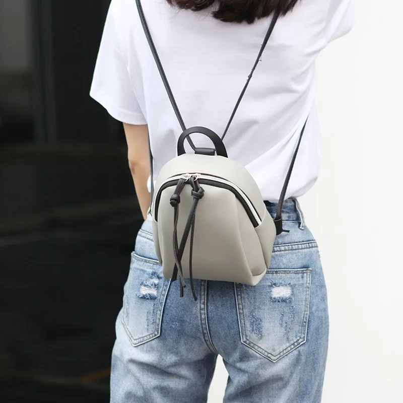  Small Backpack Women Leather Shoulder Bag 2019 Summer Multi-Function Mini Backpacks Female School B - 4000189996674