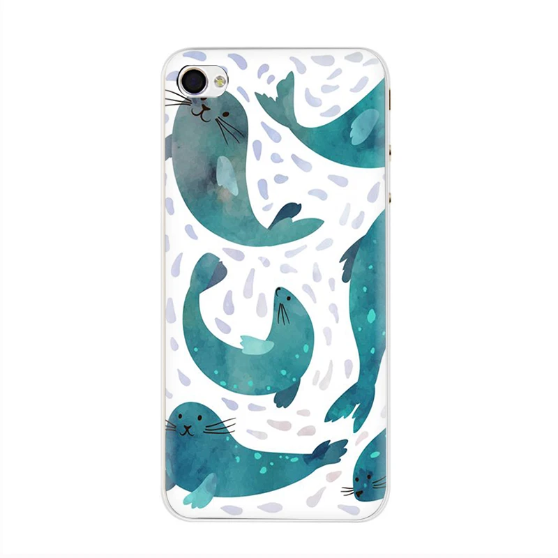 Жесткий чехол для телефона EWAU Baby harp Seal Sea Lion чехол для iPhone 5 5S SE 5C 6 6s Plus 7 8 Plus X XR XS 11 Pro MAX - Цвет: H11