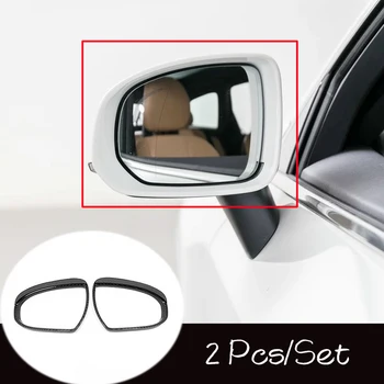 

ABS Carbon Fibre Car Rearview Mirror Block Rain Eyebrow Cover Trim Car Styling For Volvo XC60 2017 2018 2019 Accessories 2Pcs