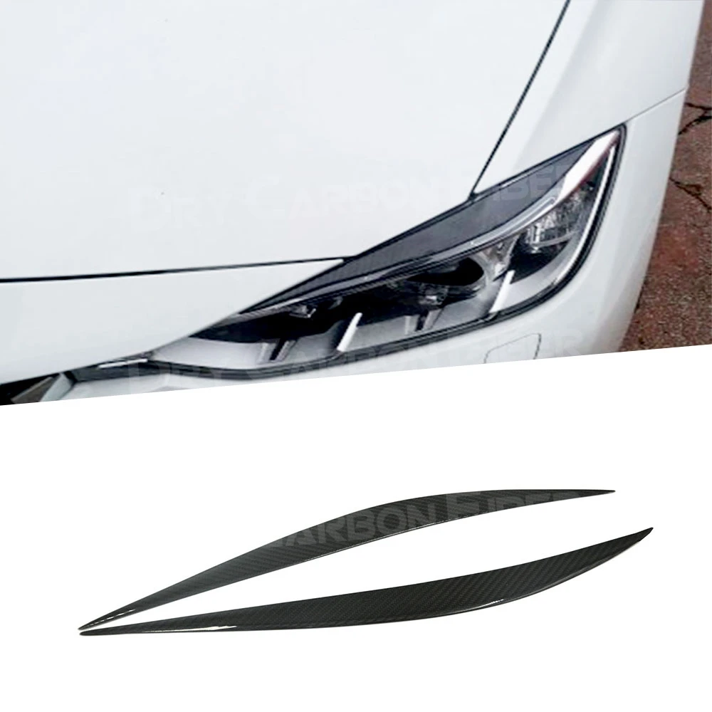2 шт. 4 серии углеродное волокно передняя фара веки брови наклейки для BMW F32 F33 F36 F82