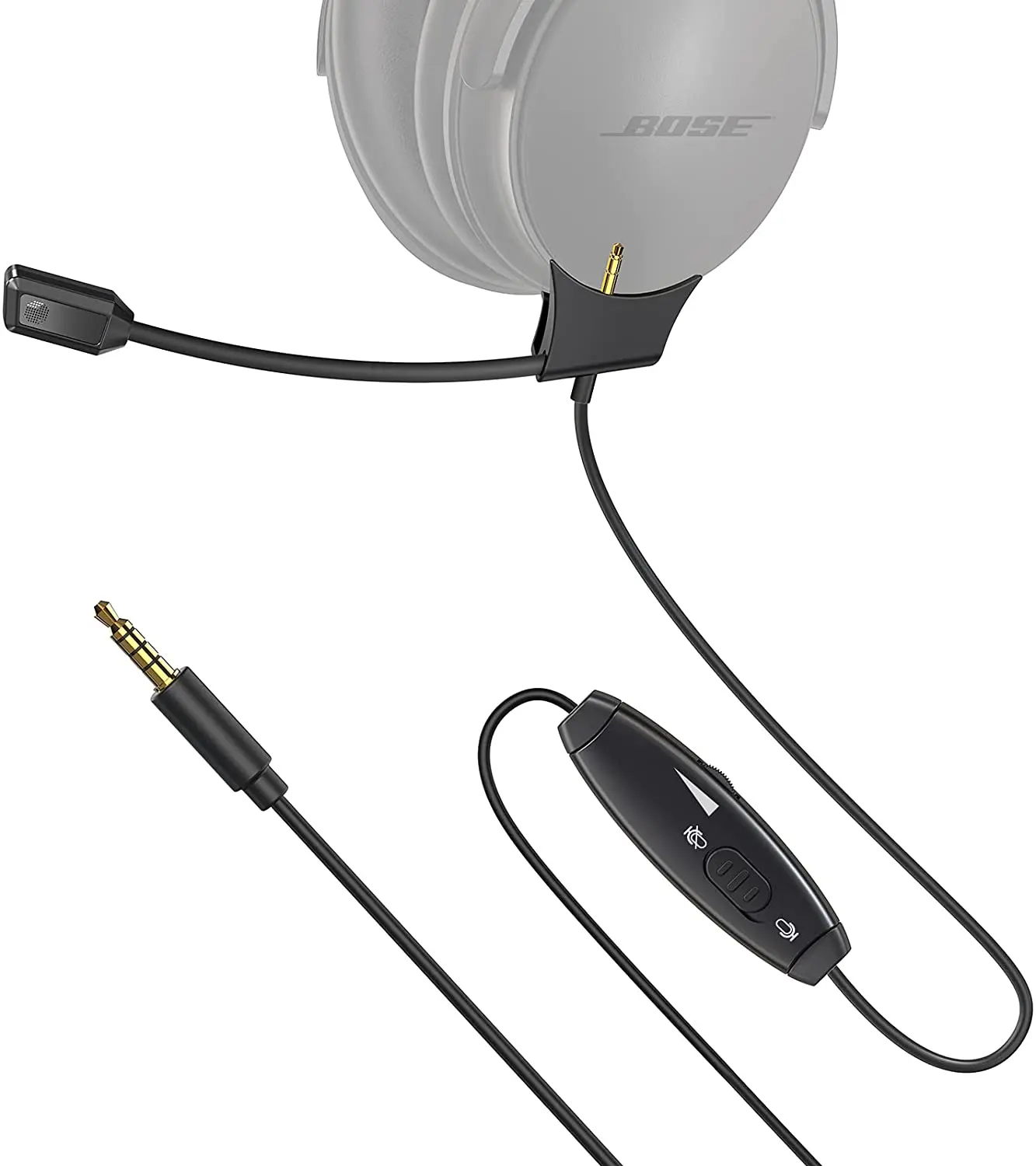 Boom Microphone Cable for Bose Quiet Comfort 35 II QC35 Headphone Gaming Cables Witeh Mute Switch PC Laptop PS4 PS5 Xbox | Электроника