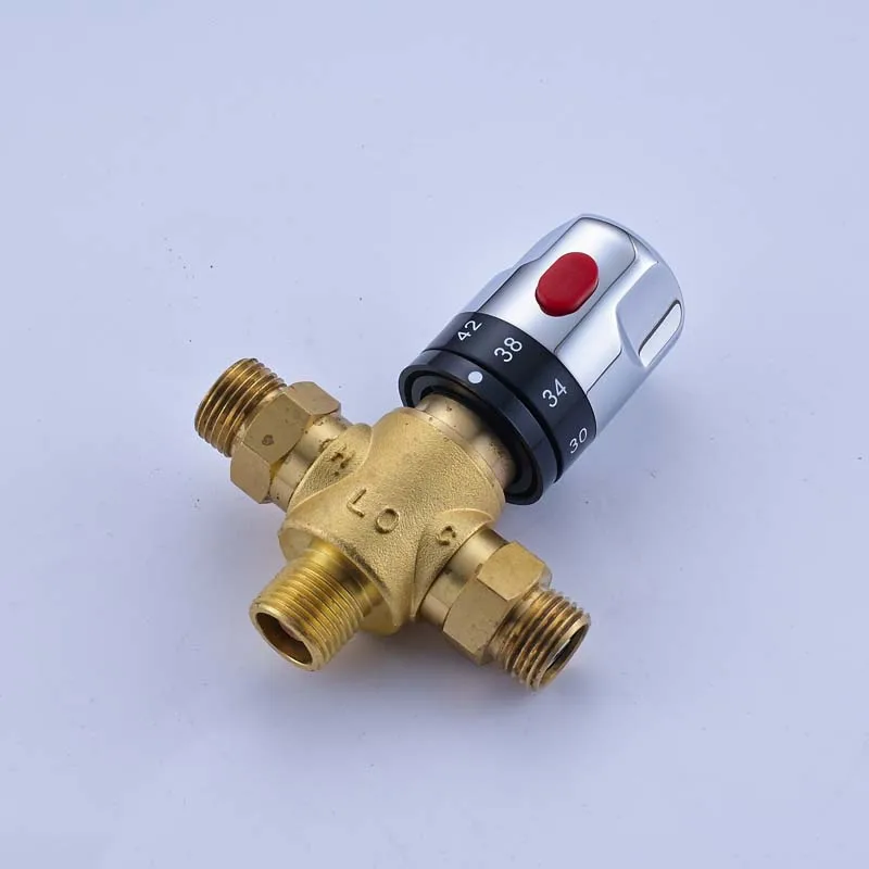 Латунный термостатический смесительный клапан термостатический картридж хромированный контроль температуры душа смеситель постоянная клапана температурный клапан - Цвет: Type C