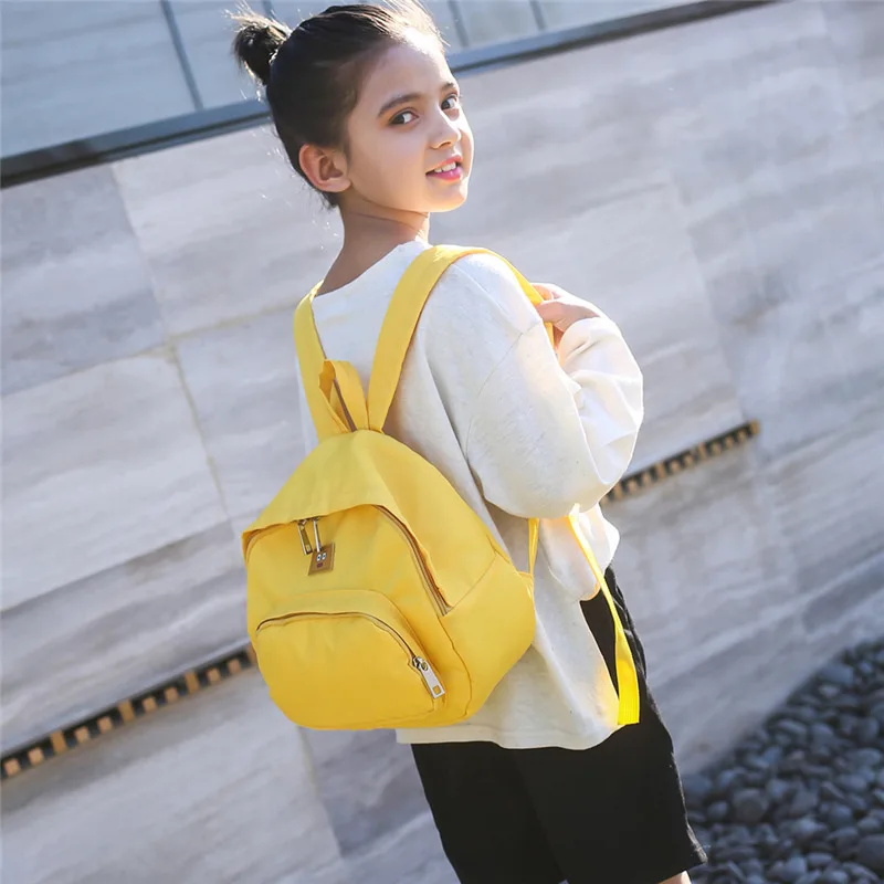 

Odd New Style Children Backpack Nylon Solid Color Backpack Casual Travel Korean-style Kindergarten School Bag Customizable