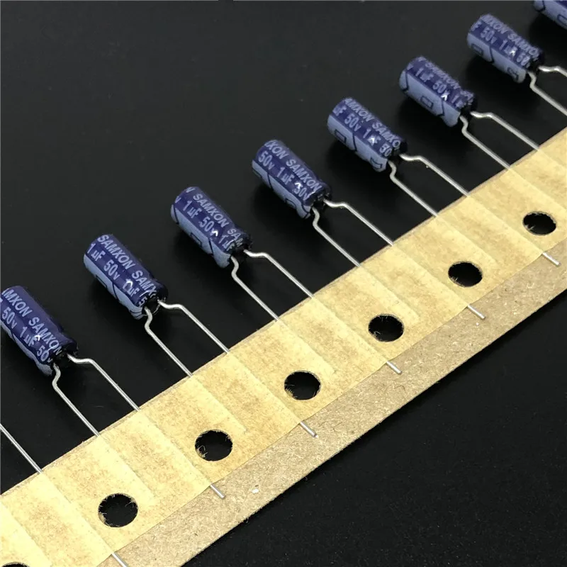50 шт. 1 мкФ 50V SAMXON GS Series 5x11 мм Высококачественный 1uF Алюминиевый электролитический