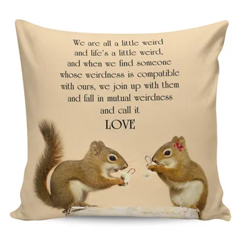 

Cute Squirrel Pillow Covers Cases Pattern Cover Cushion Pillowcase Square Print