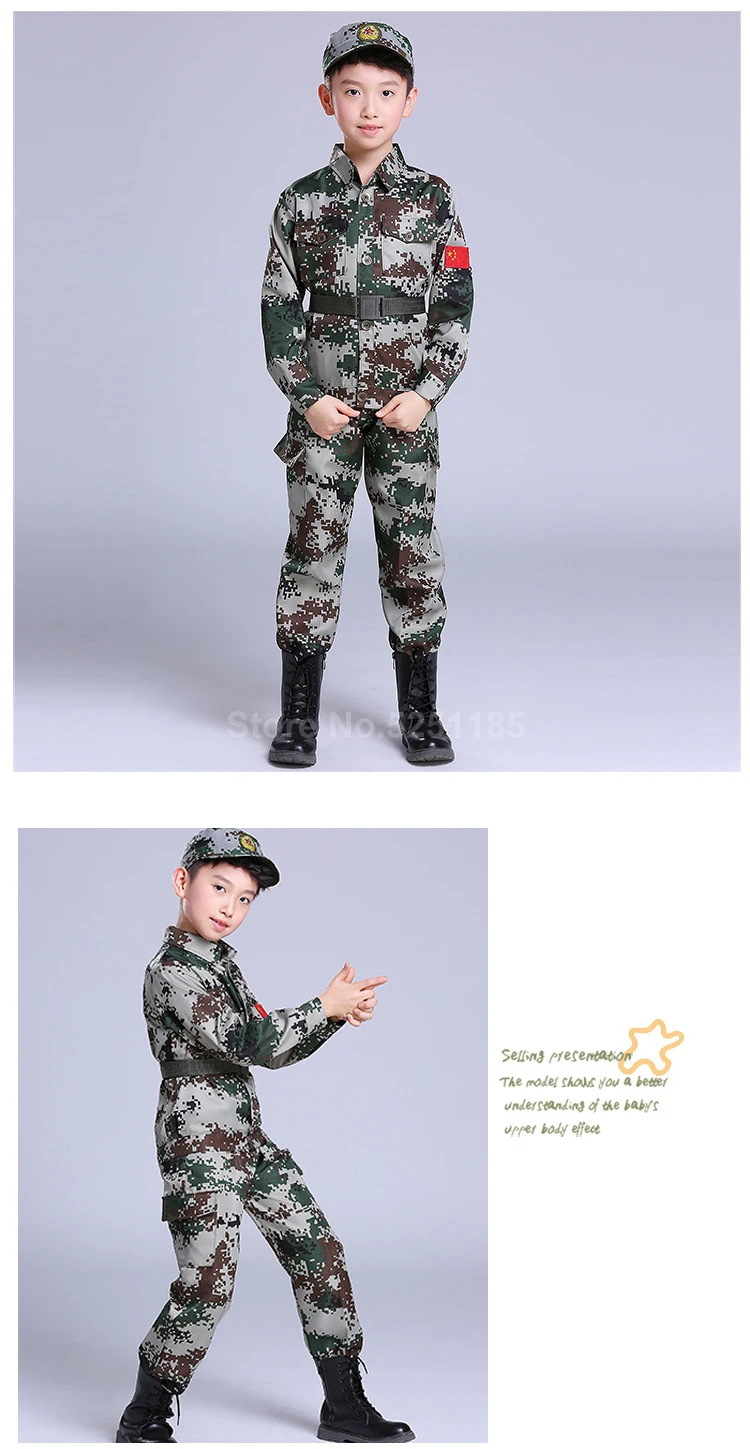 Дети, мальчик, скаутов, одежда для мальчиков в стиле военной формы, Для мужчин в камуфляжном армейском стиле для мальчиков, солдатский, военный охотничий костюм девушка армейские тренировочные куртки Костюмы для косплея