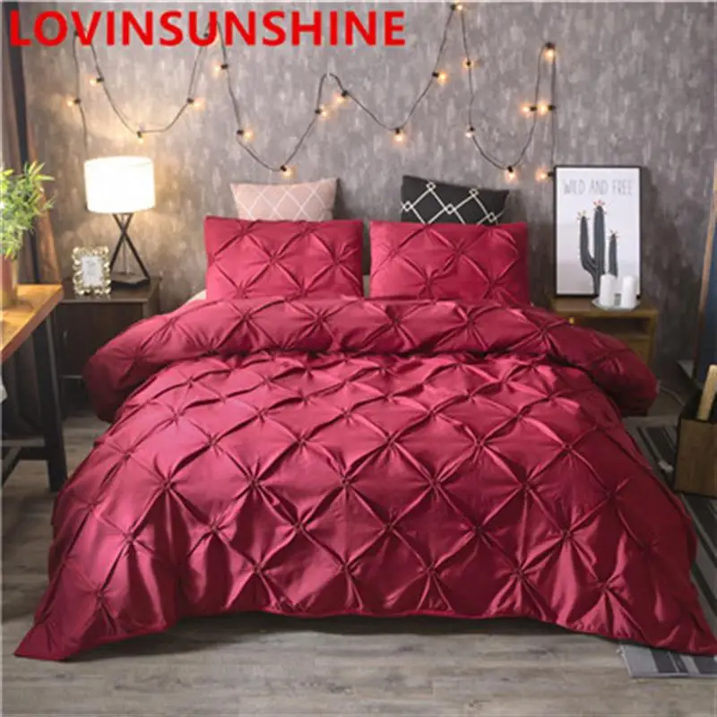 50 роскошное покрывало постельных принадлежностей королева ковровое покрытие наборы белый черный набор стеганных одеял JI01 - Цвет: Красный