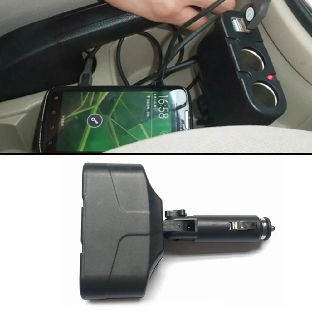 Портативный двойной USB Автомобильное зарядное устройство двойной DC12V/24 V Электронный многофункциональный автомобильный разъем прикуривателя Автомобильное зарядное устройство