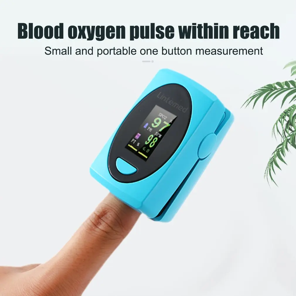 U-Kiss CMS 500A Deluxe Fingertip Pulse Oximeter Blood Oxygen Saturation Monitor with OLED Screen Batteries and Lanyard