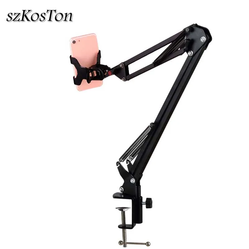 Metal Strong Arm Mobile Phone Holder Lazy Bed Stand Desk Phone Holder Support For iPhone Xiaomi Hua