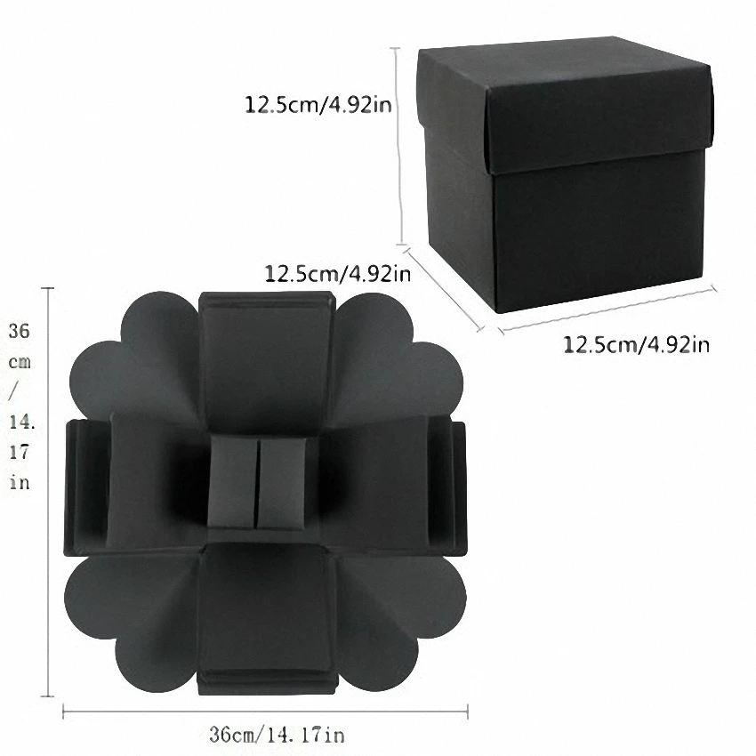 Взрывная коробка ручной работы шестиугольник фото Взрывная коробка креативная Подарочная коробка DIY Фотоальбом сюрприз бомба коробка подарок на день Святого Валентина