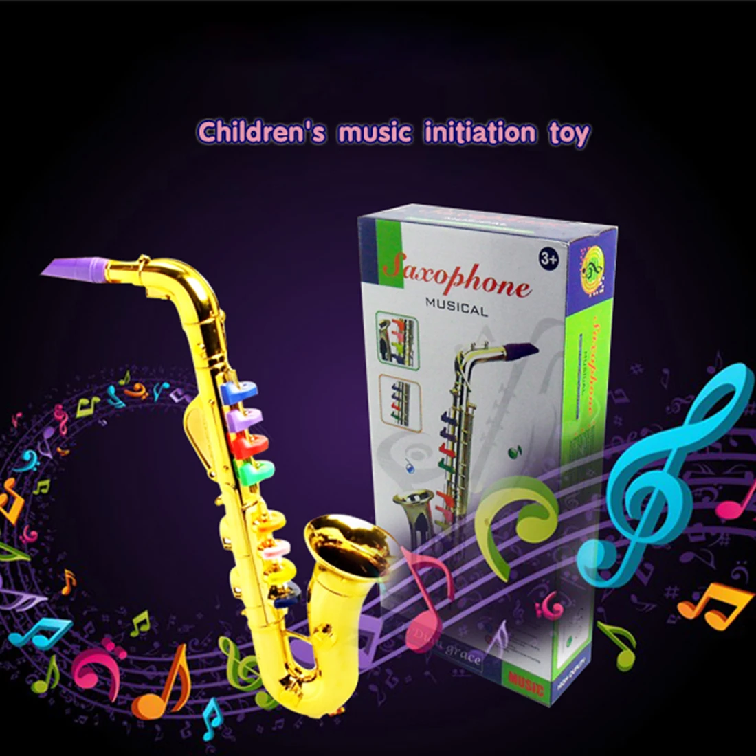 Детская имитация 8 тонов саксофон труба ранняя развивающая музыкальная игрушка Детские игрушки вечерние реквизиты на день рождения