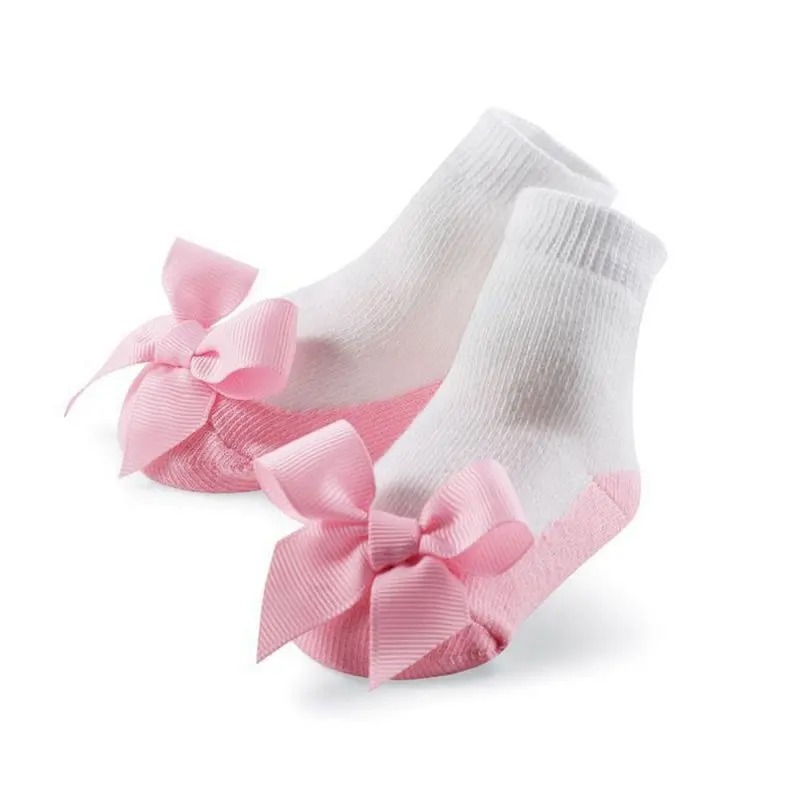 Горячее предложение! Распродажа! Детские носки с цветочным принтом и бантом; хлопковые носки с бантом для малышей; носки принцессы с бантом для маленьких девочек - Цвет: P