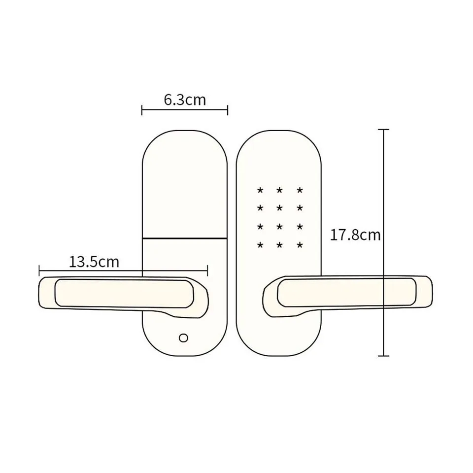 TTLOCK Airbnb арендный дом квартира тачпад bluetooth цифровой wifi умный рычаг дверной замок с ручкой