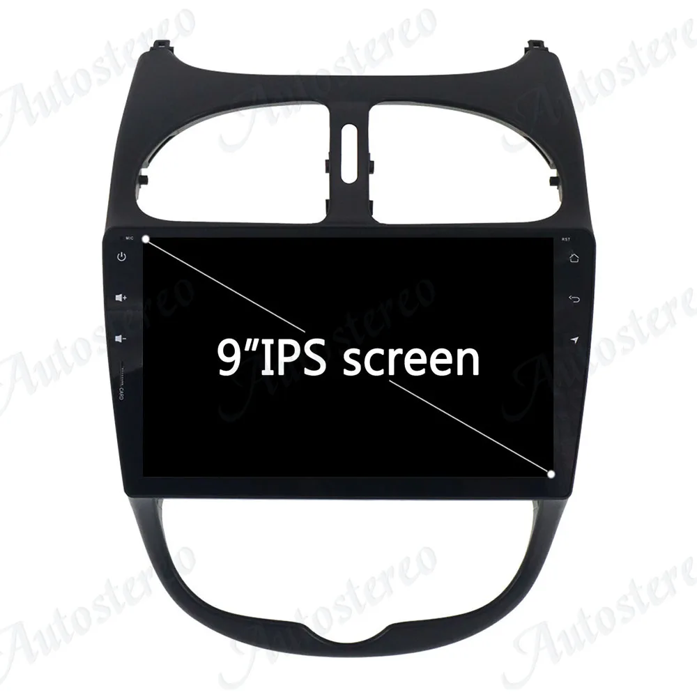 Sale Android 9.0 4+32GB Car No DVD Player GPS Navigation For Peugeot 206 2000-2016 Headunit Multimedia Recoder Satnav stereo unit DSP 3