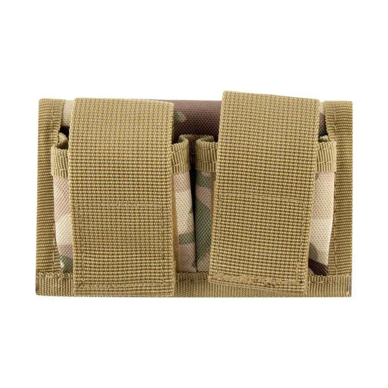 Tactical Double Speed Loader MolleMag Revolver Bag Military Ammo Holder Hunting Accessories Waist Bag Magazine Bag - Цвет: CP