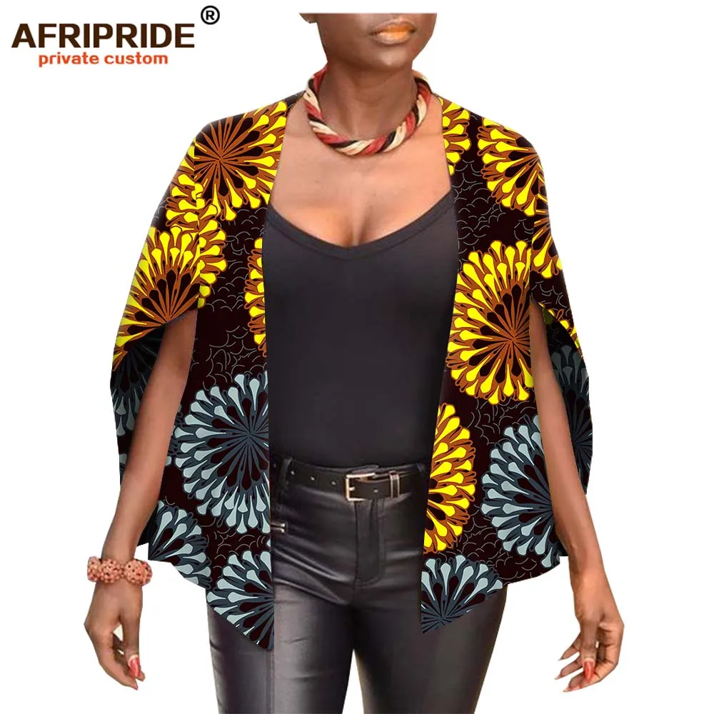 

2019 african print outfits for women dashiki tops shirts ankara coats plus size party outwear floral clothes AFRIPRIDE A1914011