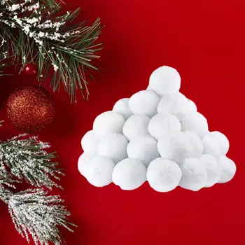 

50Pcs 7.5cm Indoor Realistic Fake Soft Snowballs for Fight Game Christmas Fun Kids Educational Toys for Children Gift