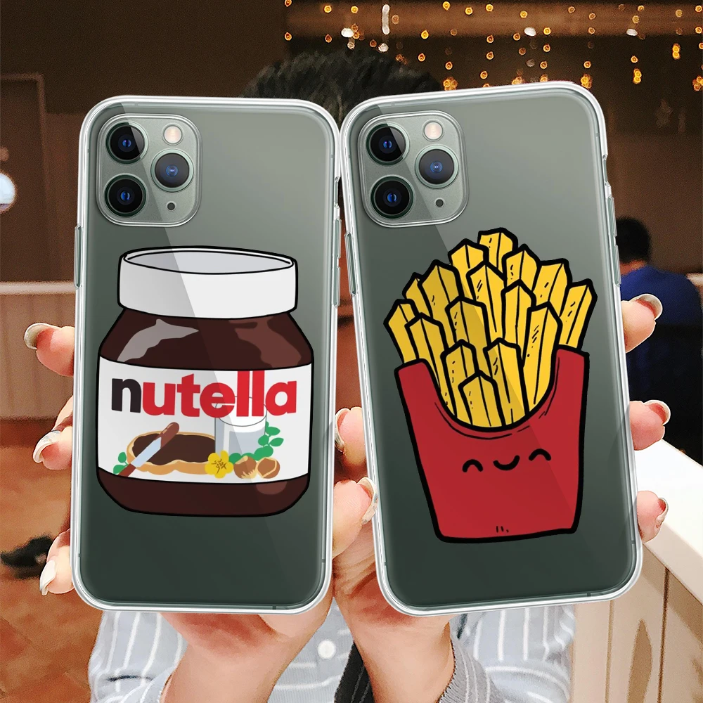 Шоколада Nutella картофеля-фри милые еда чехол для телефона Apple iphone 12 11 Pro X XS Max XR 8 7 6 6s