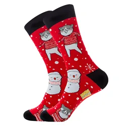 Middle Tube Men's Damp Winter Socks Socks And Santa Snowflake Claus Cotton Men's Autumn Socks Socks