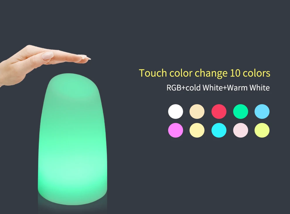 Modern novel LED light USB Charging Port Alexa&nbsp;Echo Google&nbsp;Home Smart control Color Adjustable decoration Night Lamp Timer Setting (4)