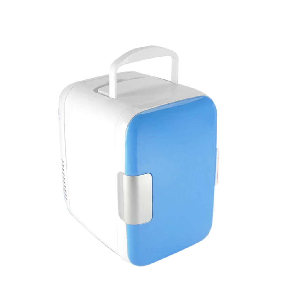 

4L Mini Car Fridge Freezer Cooler Warm Use 12V Portable Icebox Travel Refrigerator for Camping Driving Pink blue option