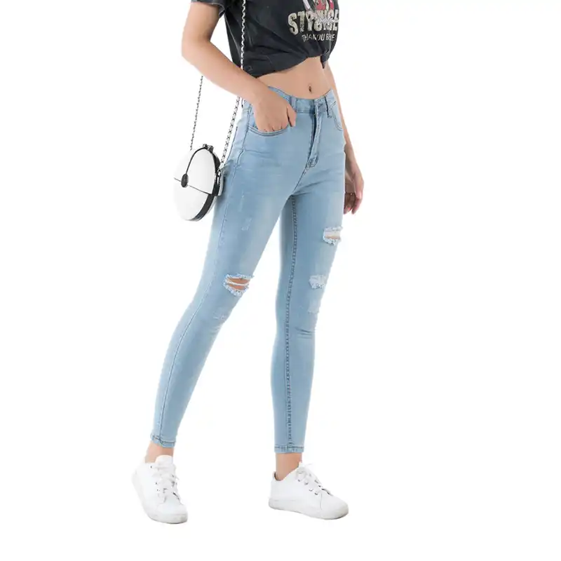 ripped denim jeans ladies