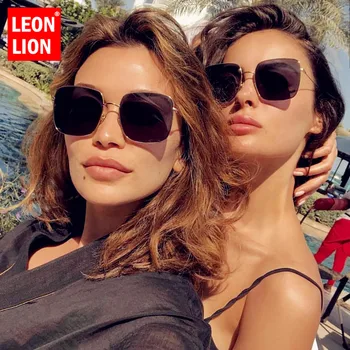 

LeonLion 2020 Square Retro Sunglasses Women Brand Designer Glasses Women Vintage Eyeglasses For Women/Men Luxury Oculos Feminino