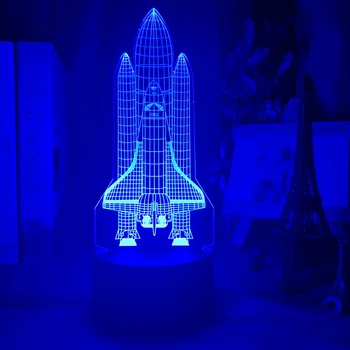 

Acrylic 3d Illusion Led Night Light Rocket Model Color Changing Touch Sensor Nightlight for Kids Child Bedroom Decor Table Lamp