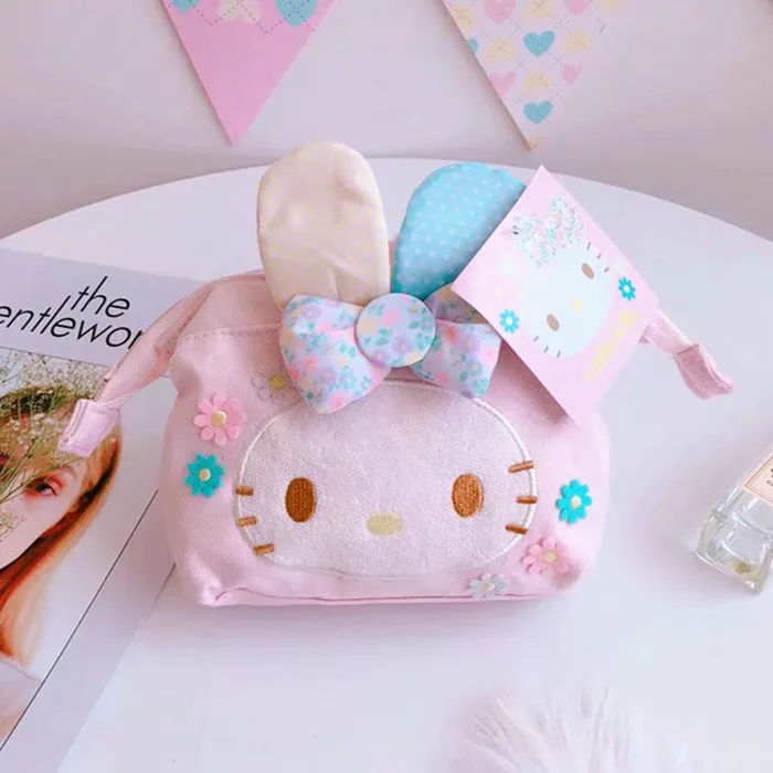 Черный Melody Cinnamoroll мягкие игрушки макияж портмоне сумка Плюшевые игрушки День рождения Рождественский подарок#2489 - Цвет: Черный