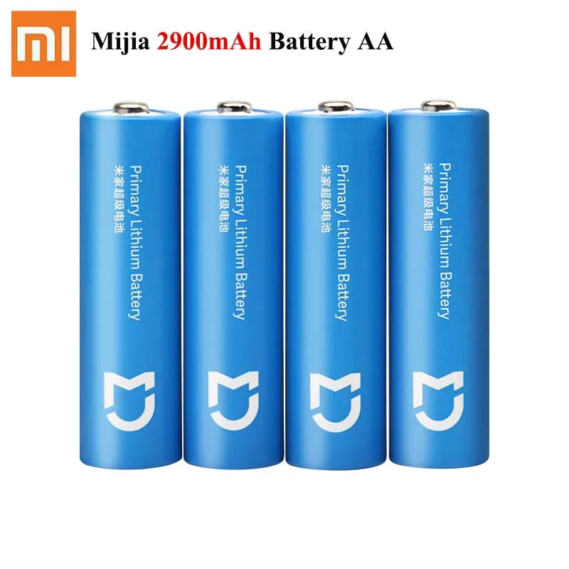 4 шт. Xiaomi Mijia Super Battery AA 2900 мАч литий Железный аккумулятор прочный 1 5 в высокая
