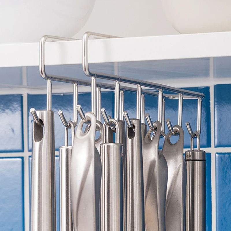 

Hanging Hook Kitchen Storage Hanger Chest Storage Organizer Holder Stainless steel multi-function lower hook for bedroom