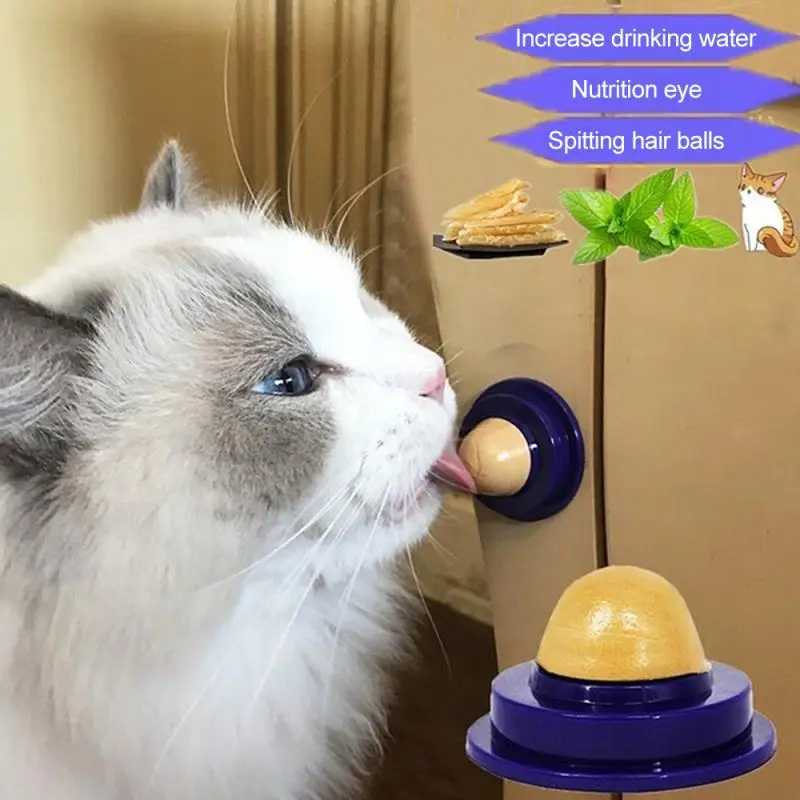 Healthy Nutrition Pet Snacks Cat Snacks Catnip Sugar Candy Licking Solid Nutrition Catnip Nutrition Help Digestion Energy Ball