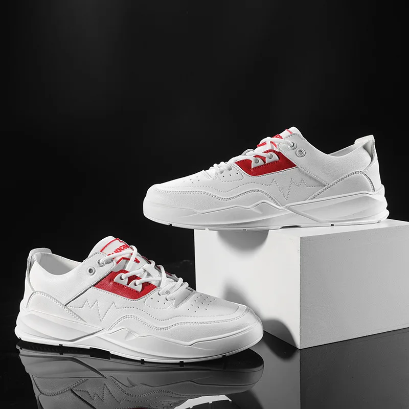 

Male Shoes Ventilation Popular White Leather Shoes Youth Joker Trend Casual Shoes Small White Shoes Male