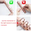 Metal Spiral Rings Binder Clip With 2 Pairs of Screw For Diary Notebook Planner A5 A6 A7 Personal Binder Clip File Folder ► Photo 2/5