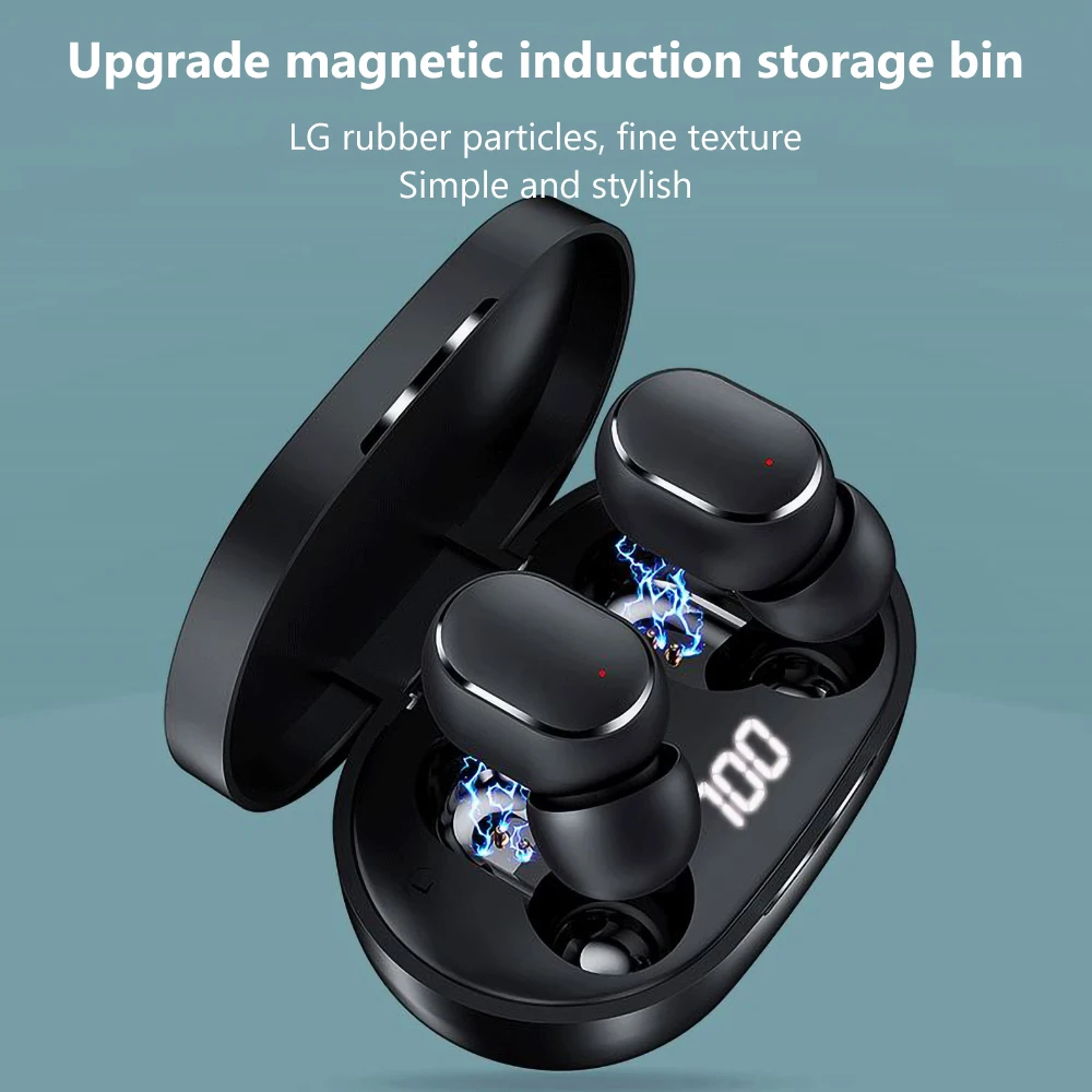 Наушники вкладыши TWS Bluetooth наушники IPX5 Водонепроницаемый светодиодный Дисплей