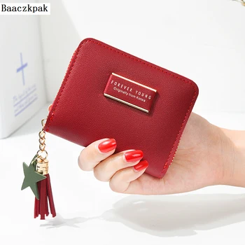 

Wallet For Credit Cards Female Wallet Short Paragraph Simple Product Zipper wallet Women Student Wallet Girls