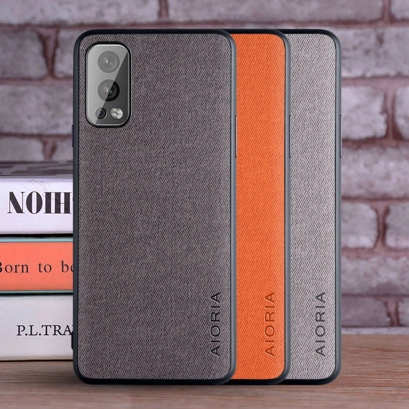 iphone waterproof bag Case for OnePlus Nord 2 5G coque Luxury textile Leather skin soft TPU hard phone cover for Oneplus Nord 2 case cell phone pouch