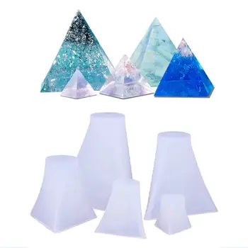 

Free shipping 5Pcs Pyramid Silicone Molds Resin Casting Mold Orgone Pyramid Mold Jewelry Tools