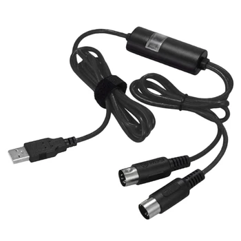 

Super sell-USB To 2 MIDI Interface Adapter Cable Converter for Electric Piano Drum
