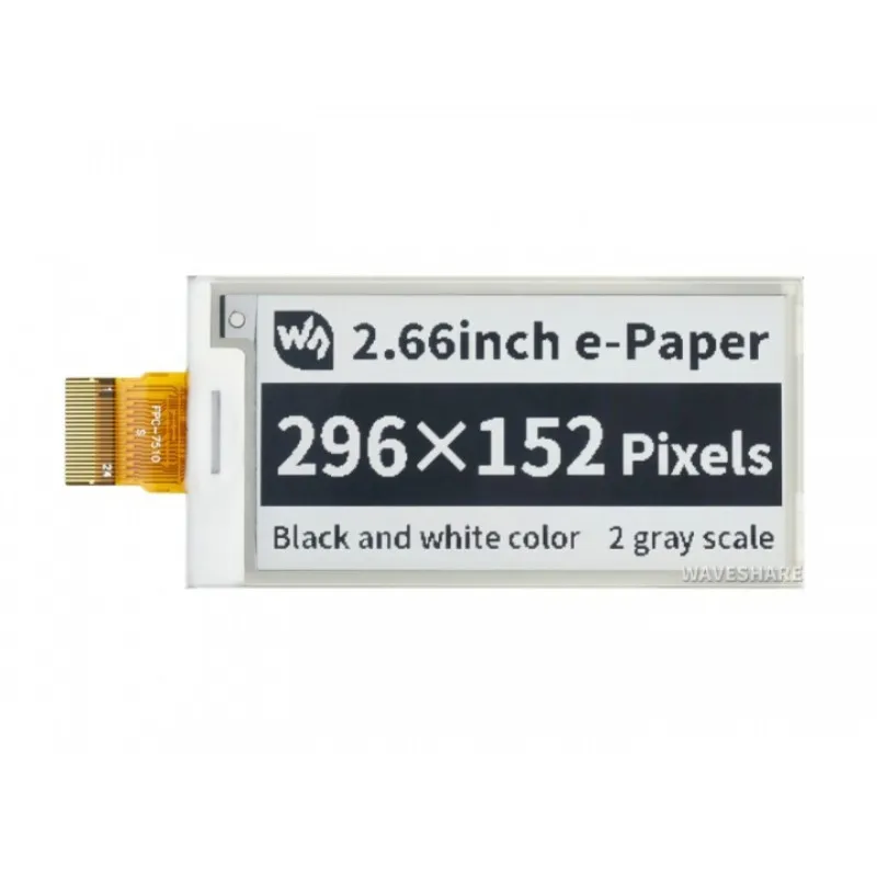 296*152 2 66 дюймовая e-бумага E-Ink необработанная панель дисплея черный/белый |