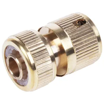 

1/2 inch Threaded Tap Brass Garden Washing Hose Pipe Water Stop Connector Coupler