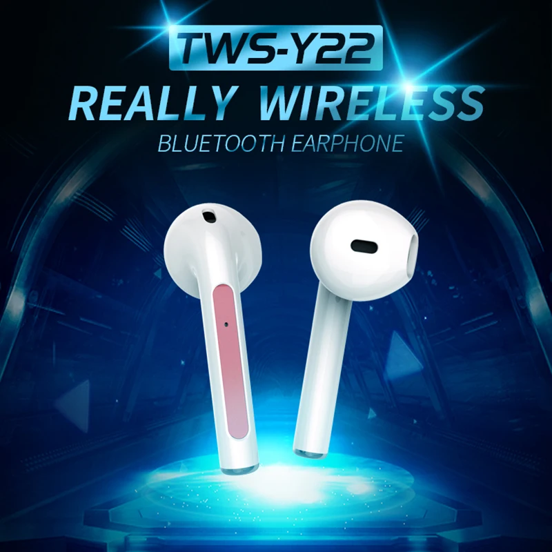 Y22 TWS Bluetooth бас наушники, с микрофоном зарядная коробка HD стерео беспроводные наушники, игровые наушники отпечатков пальцев