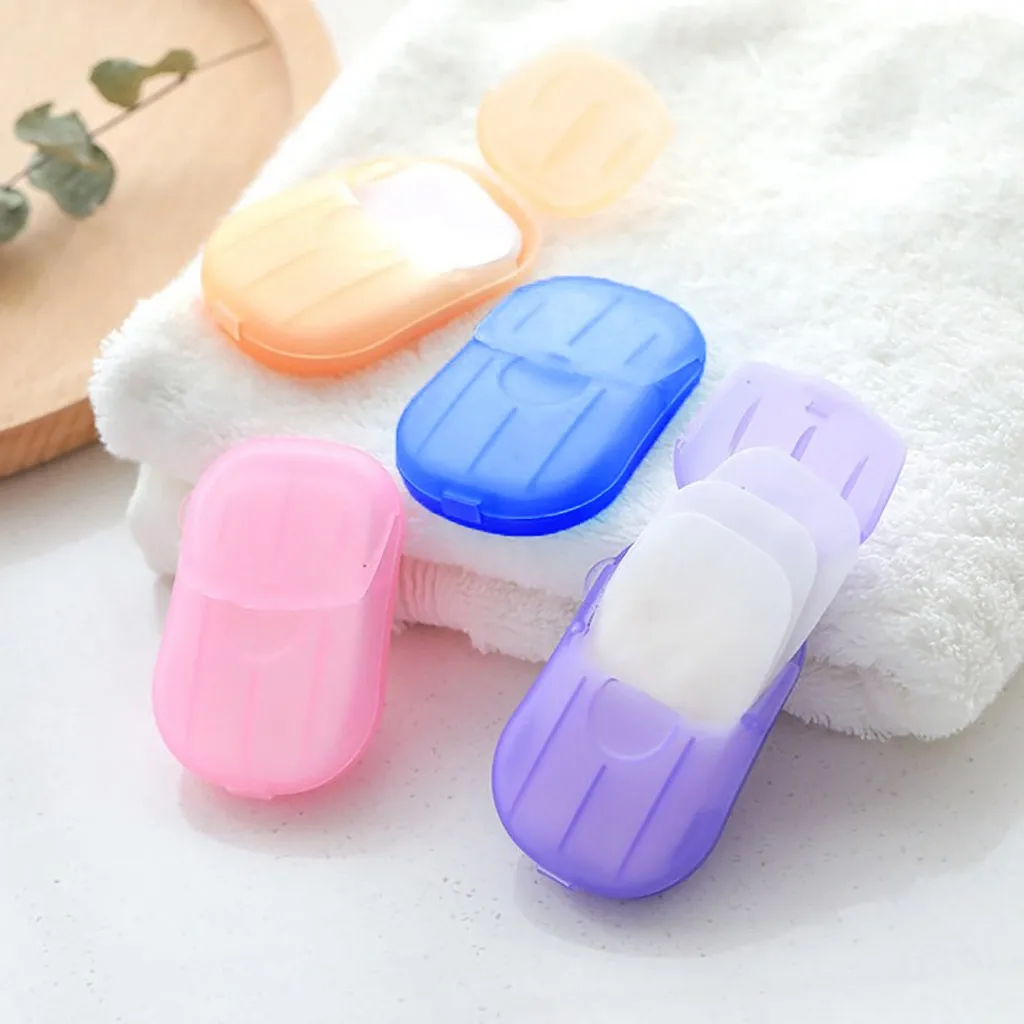 20pcs Disposable Hand Washing Tablet Travel Carry Toilet Soap Paper Bath Clean Scented Slice Sheets Boxes Hot | Дом и сад