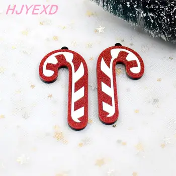 

(2pairs) 60mm Acrylic Candy Earrings Christmas Earrings Eco-friendly Laser cut 2.4in-AC1574
