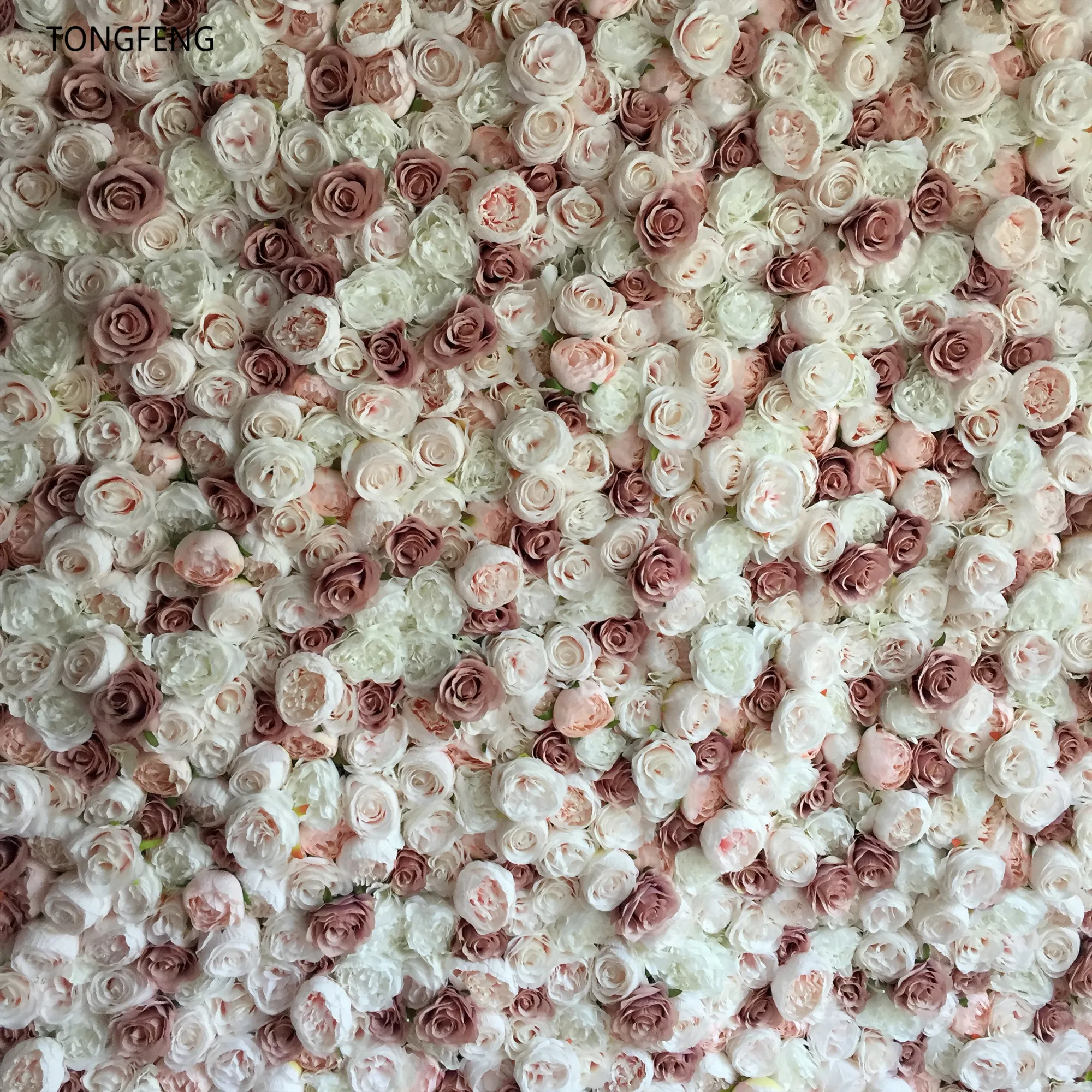 

TONGFENG 24pcs/lot Artificial silk rose peony 3D flower wall wedding backdrop decoration flower runner wedding decoration