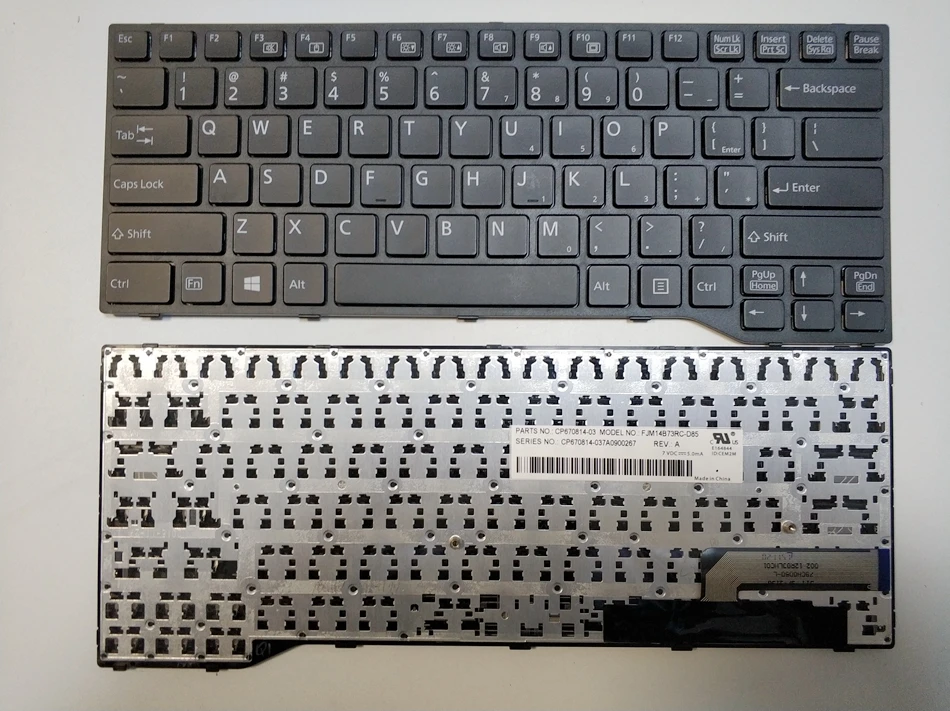 Клавиатура для ноутбука Fujitsu Lifebook E733 E734 E743 E744 E546 E547 E544 E736 E746 с черной